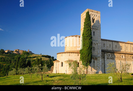 Antimo Abtei, Benediktiner-Kloster, Tuscany Stockfoto