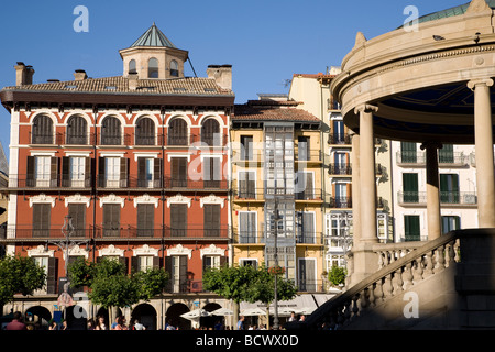 Plaza del Castillo Platz Pamplona-Navarra-Spanien Stockfoto