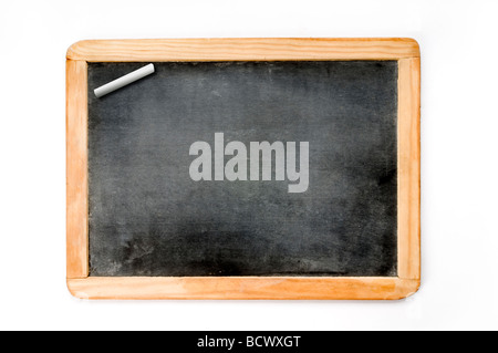 kleine Tafel auf weiß Stockfoto