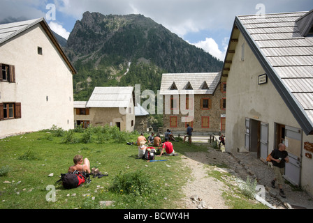 Refuge la Madone de Fenestre, Parc National du Mercantour, Frankreich Stockfoto