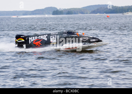 Von F1 Powerboat World Championship in Lahti Finnland 12.-13. Juni 2009. Fahrer Sami Selio Stockfoto
