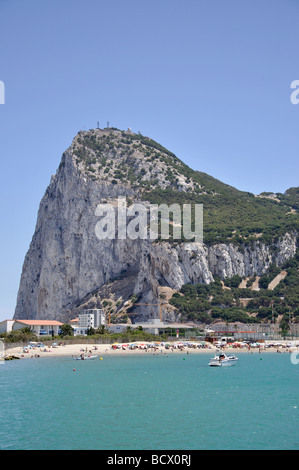 Felsen von Gibraltar aus La Línea De La Concepción, Provinz Cadiz, Andalusien, Spanien Stockfoto