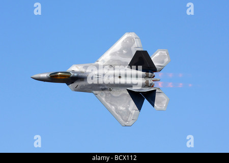 Oberseite Blick auf die f-22 Raptor Luft-Überlegenheit Kämpfer Stockfoto