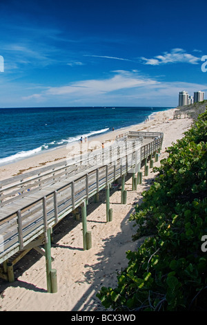 Promenade, Strand, John D. MacArthur Beach State Park, North Palm Beach, Atlantik, Florida, USA Stockfoto