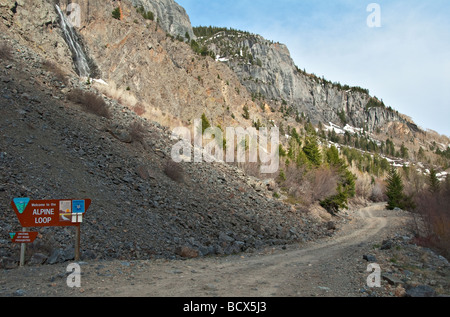 Colorado Million Dollar Highway in der Nähe Ouray Alpine Loop Abzweigung Ingenieur Bergstraße vier-Rad-Antrieb Stockfoto