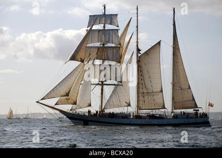 Die Pogoria Barkentine Schiff aus Polen, Funchal 500 Tall Schiffe Regatta 2008, Falmouth, Cornwall, UK Stockfoto