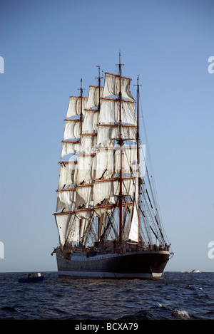 Das russische STS Sedov-Schiff, ein vier Masten aus Stahl Nachen, Funchal 500 Tall Schiffe Race 2008, Falmouth, Cornwall, UK Stockfoto