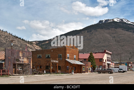 Colorado Silverton National Historic Landmark District nördliche Endstation der Durango Silverton Narrow Gauge Railroad Innenstadt Stockfoto