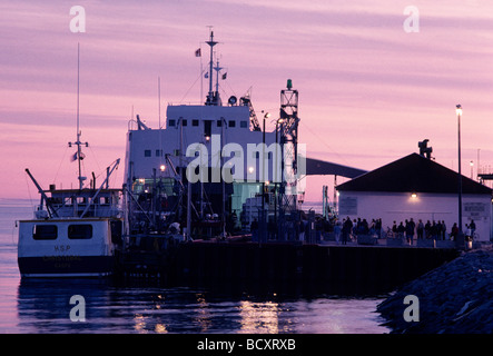 Hafen, Havre St. Pierre, Duplessis, Saint Lawrence River, Quebec, Kanada Stockfoto