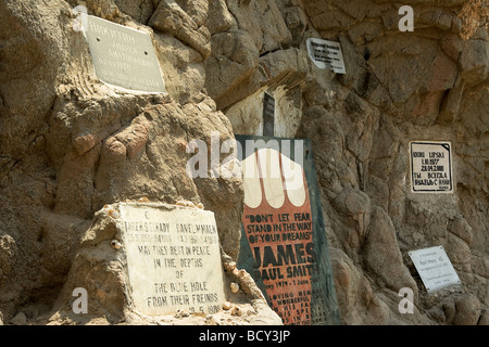 Grabsteine des Toten Taucher, blue Hole, Dahab, Ägypten Stockfoto