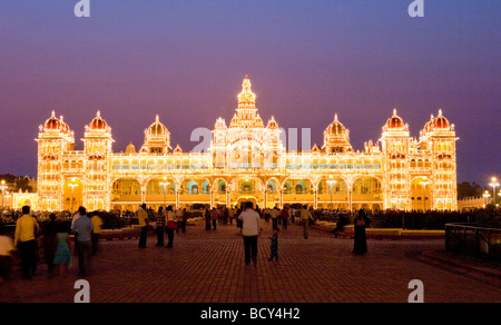 Maharaja Palast Mysore Bundesstaat Karnataka Indien Stockfoto