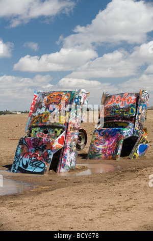 Cadillac Ranch in Texas Stockfoto