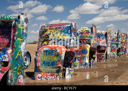 Cadillac Ranch in Texas Stockfoto