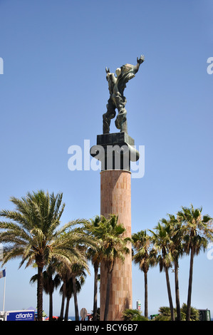 La Victoria Statue, Puerto Banus Costa del Sol, Provinz Malaga, Andalusien, Spanien Stockfoto