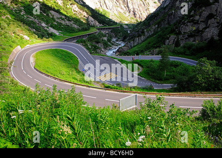 Gotthard-Pass im Kanton Uri, Schweiz, Europa Stockfoto