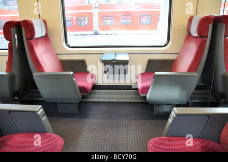 Deutsche Bahn Interieur, 1. Klasse Stockfoto