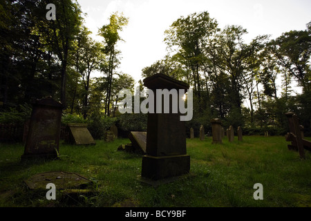 verlassene jüdischer Friedhof, Essen-Kettwig, Deutschland Stockfoto