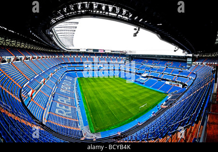 Panorama von Santiago-Bernabéu-Stadion Stockfoto