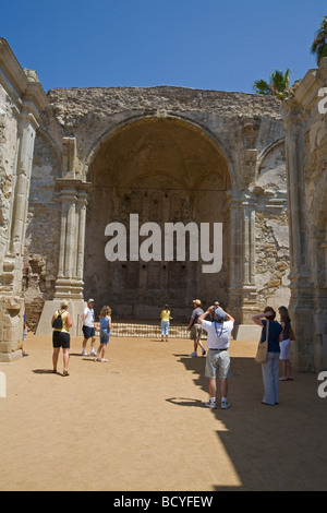 Großen Stein Kirche, Mission San Juan Capistrano, historische Innenstadt von San Juan Capistrano, Orange County, Kalifornien, USA Stockfoto