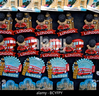 Souvenir-Tourist-Kühlschrank-Magnete für London Stockfoto