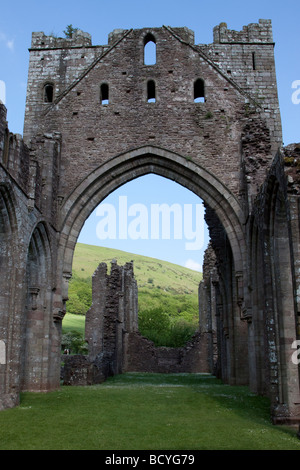 Llanthony Priory in den Black Mountains, Wales Stockfoto