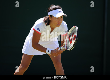 KIMIKO DATE KRUMM JAPAN WIMBLEDON LONDON ENGLAND 23. Juni 2009 Stockfoto