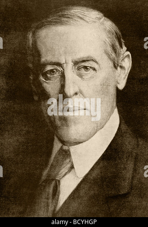 Thomas Woodrow Wilson 1856 bis 1924.  28. Präsident der Vereinigten Staaten. Stockfoto