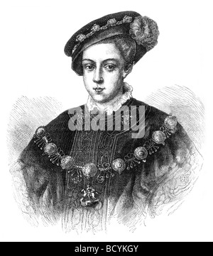 Porträt von König Edward VI von England Stockfoto