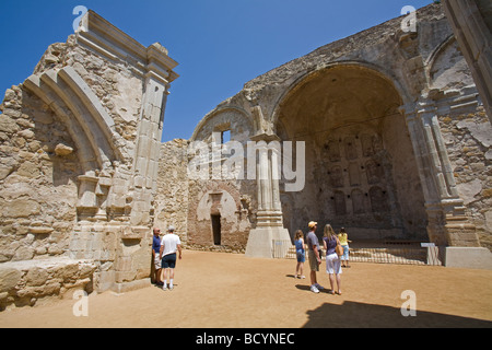 Großen Stein Kirche, Mission San Juan Capistrano, historische Innenstadt von San Juan Capistrano, Orange County, Kalifornien, USA Stockfoto