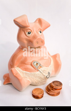 Ein Sparschwein. Dies ist Woody, eines aus einer Reihe von fünf Sparschweine in den 1980er Jahren von der NatWest Bank produziert. Stockfoto