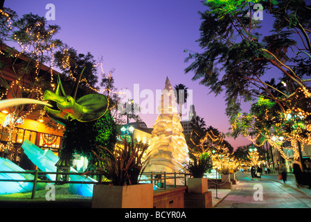 3rd Street Promenade, Weihnachten, Santa Monica, Kalifornien (LA) Stockfoto