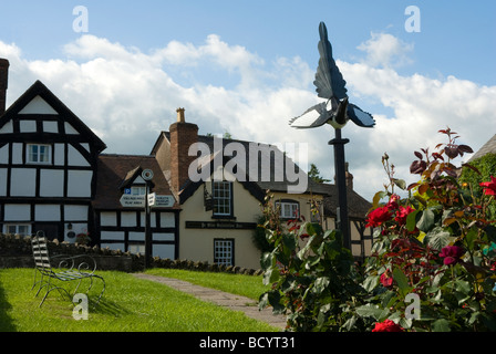 Ye Olde Salutation Inn und Dorf Zentrum Weobley Herefordshire, England Stockfoto