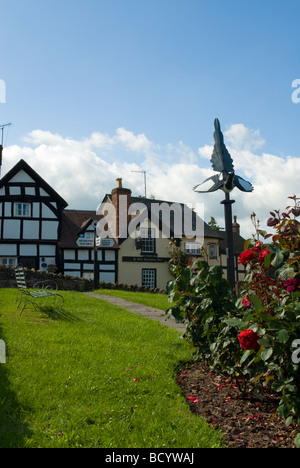 Ye Olde Salutation Inn und Dorf Zentrum Weobley Herefordshire, England Stockfoto