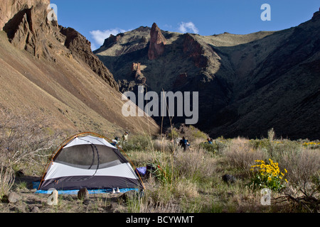 CAMPING in die wilde und malerische OWYHEE RIVER Gorge Ost-OREGON Stockfoto