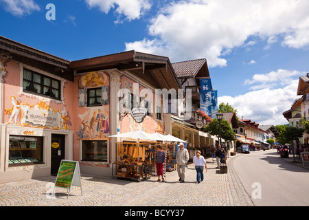 Oberammergau, Deutschland, im Sommer Stockfoto