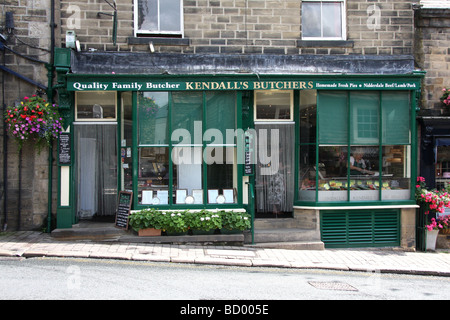 Traditionelle Fleischerei in Pateley Bridge, North Yorkshire Stockfoto