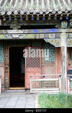 Dekorationen des Bogd Khan Winter Palace Museum, Ulaanbaatar, Mongolei Stockfoto