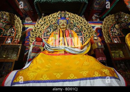 Buddha im Inneren Erdene Zuu Klosters, Karakorum, Mongolei Stockfoto