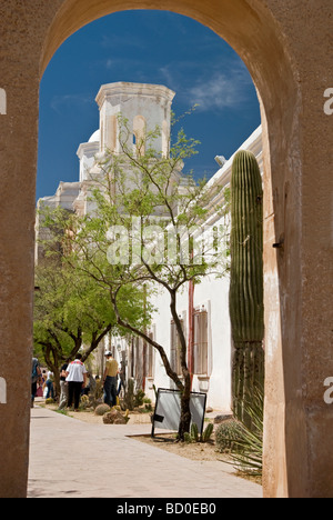 Mission San Xavier Del Bac, spanische Kolonialarchitektur Stockfoto