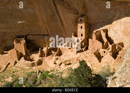 Square Tower House Ruin, Mesa Verde National Park, Cortez, Colorado Stockfoto