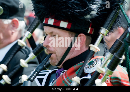 Piper at the Gathering 2009 in Edinburgh Schottland Stockfoto