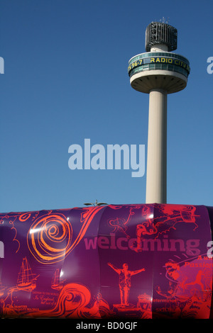 Liverpool Stadt Funkturm, Merseyside, UK Stockfoto