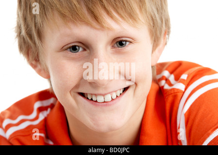 Portrait Of Smiling 12-jährigen Jungen Stockfoto