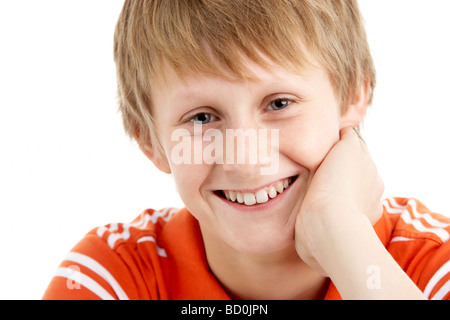 Portrait Of Smiling 12-jährigen Jungen Stockfoto