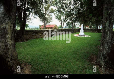 Schlachtfeld, Menschen, Nqutu, KwaZulu-Natal, Südafrika, Schlacht von Rorke's Drift, Schrein, Friedhof, britische Soldaten , 22. Januar 1879, Querformat Stockfoto