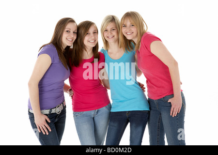 Gruppe von Jugendlichen Freundinnen Stockfoto