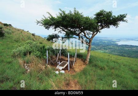 Britisches Grab, Militär, Spion Kop Schlachtfeld, 2. Anglo Boer Krieg, Jan 1900, Ladysmith, KwaZulu-Natal, Südafrika, berühmte Schlacht, Winston Churchill Stockfoto