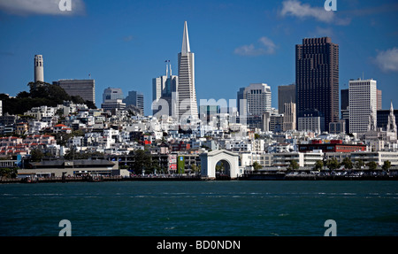 San Francisco Stadt betrachtet aus der Bucht, Kalifornien USA Stockfoto