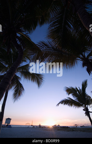 Sonnenuntergang auf der Insel Isla de Coche, Venezuela. Stockfoto