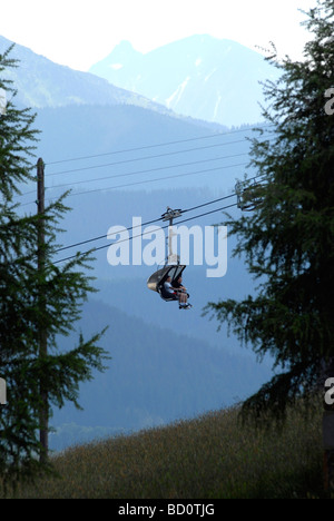 Liftanlagen im Sommer für Wanderer das Tatra-Gebirge in der Nähe von Zakopane Polen besuchen verwendet Stockfoto